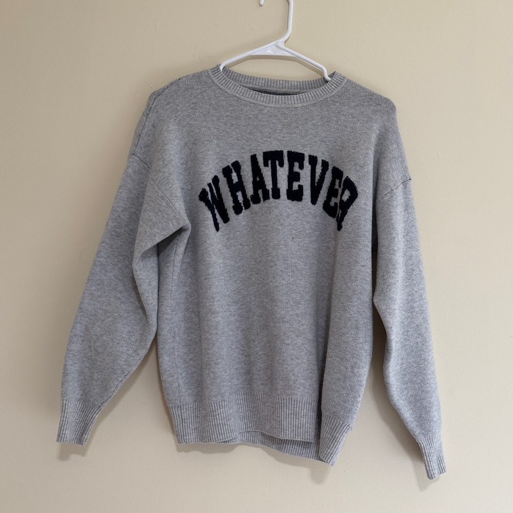 Gray Sweater 'Whatever'
